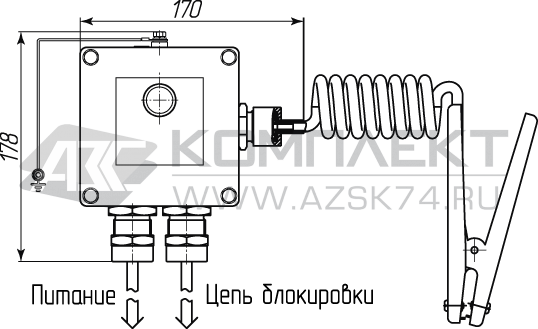 Устройство заземления автоцистерн УЗА-М-220В Устройство заземления автоцистерн УЗА-М-220В