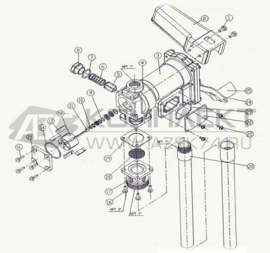 Бочковой электронасос DYB-50 Бочковой электронасос DYB-50