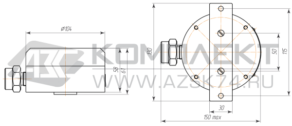Антенна взрывозащищённая ВУУК-1КВ-GSM (-GPS/GLONASS, -GPS/GLONASS/GSM)